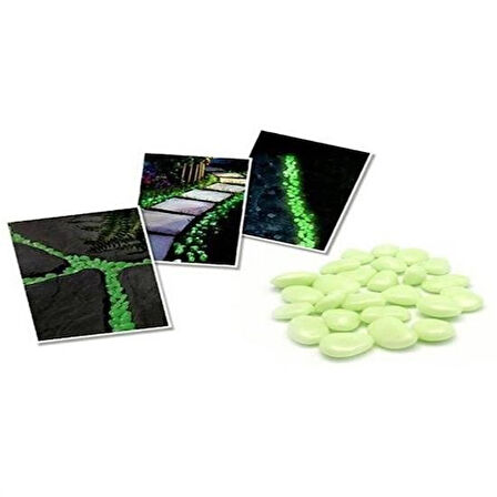 CT-STONES® Gece Karanlıkta Işık Vererek Parlayan Dekoratif Çakıl Taşları