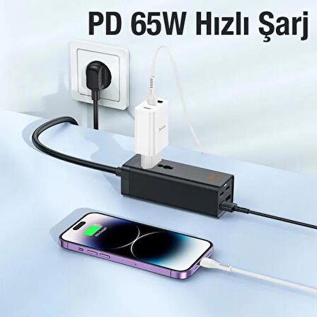 Coofbe Type-C 65 Watt Hızlı Şarj Aleti Siyah