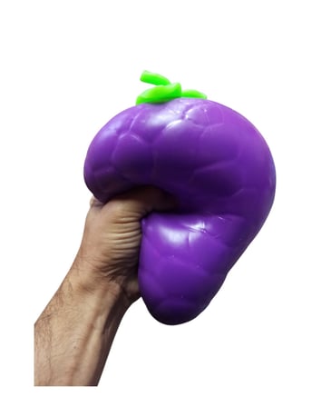 Üzüm Squishy Dev Boy Stres Oyuncağı (18 cm) – Yumuşak Sıkmalı Yavaş Yükselen Sukuşi