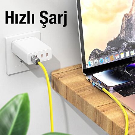 Coofbe Hc Seri Super Şarj Döner Başlıklı 2.4A USB Lightning Şarj Kablo Akım Korumalı Kopmaz Kablo