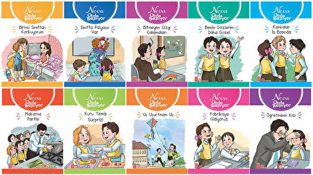 1. Sınıf Okumayı Sevdiren Renkli Resimli Hikayeler 3 - 10 Kitap