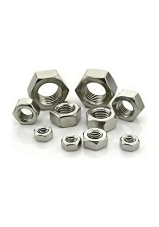  Akdeniz Çelik Galvanizli Somun Din934 M10x1,50 6 Kalite 12.000 Adet