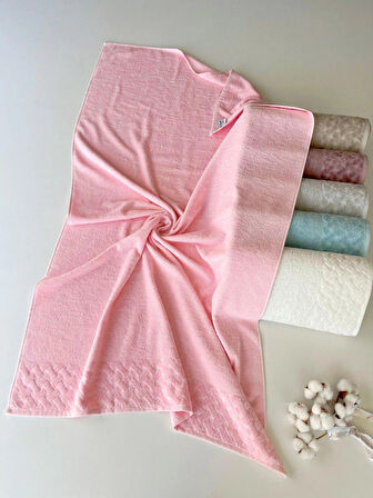 MYSOFT 90 X 150 HASIR BANYO HAVLUSU-PEMBE