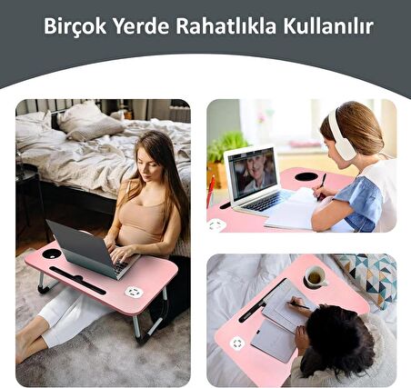 Laptop Sehpası Usb'li Çekmeceli Ders Çalışma Masası Çocuk Çalışma Sehpası Yatak Sehpası Ders Masası P LaptopStandı