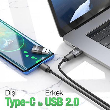 Coofbe Hc Seri Usb To Type-C Dönüştürücü Çevirici USB2.0 Veri Aktarım USB Dönüştürücü Çevirici 