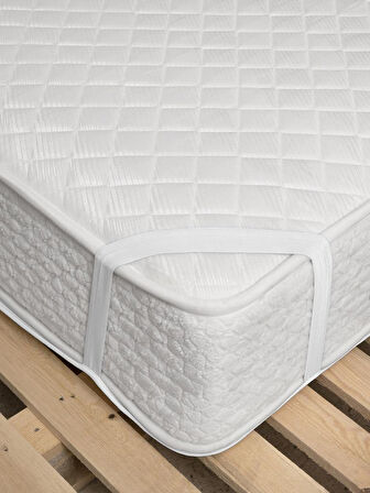 Sıvı Geçirmez Kapitone Alez 4 Köşe Lastikli 80x200