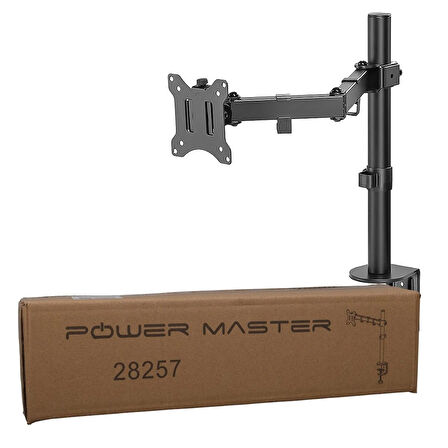 Amortisörlü Tek Kol 13"-27" Asansörlü Monitör Standı