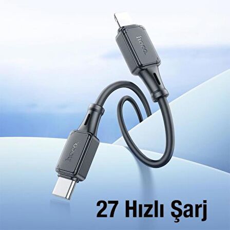 Coofbe Hc Seri 1Mt Turbo Şarj 27W Type-C to iPhone Şarj Kablosu İphone 11 12 13 14 Pro Max Şarj Data Kablosu