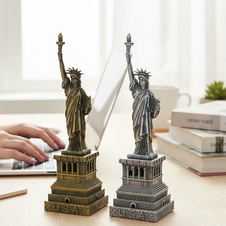Dekoratif Özgürlük Heykeli Biblosu – New York Temalı USA Figürü | Ev, Ofis ve Masaüstü Dekorasyonu