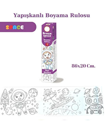 Yapışkanlı Rulo Resim Boyama Kağıdı DREAM SPACE 86 x 20 cm