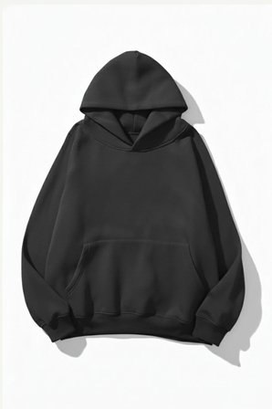 Unisex Yumuşak Dokulu Unique Fingerprint Baskılı Tasarım Oversize 3 İplik Hoodie Sweatshirt