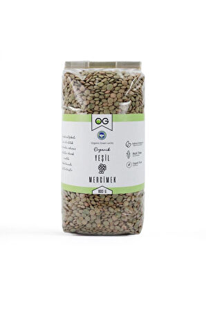 Organik Yeşil Mercimek 800 gr
