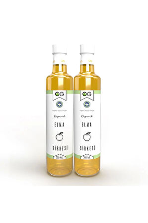 2 Adet Organik Elma Sirkesi 500 ML