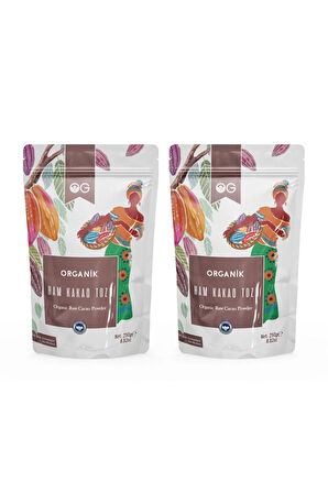 2'li Organik Ham Kakao Tozu 250 Gr