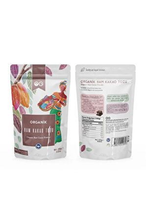 Organik Ham Kakao Tozu 250 Gr