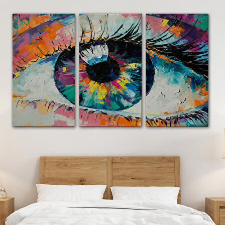 Gözün Kavramsal Soyut Resmi Yağlıboya Görünüm Kanvas Tablo-3655