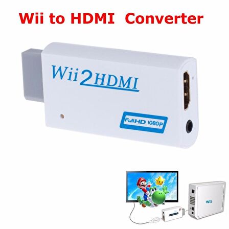 Nintendo Wii Hdmi Hd Tv Kablo Çevirici Dönüştürücü Adaptör