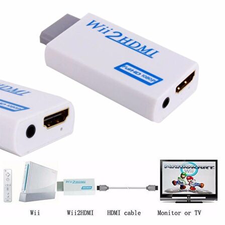 Nintendo Wii Hdmi Hd Tv Kablo Çevirici Dönüştürücü Adaptör