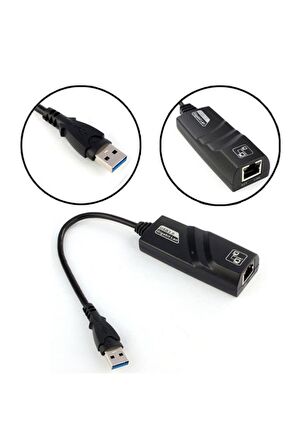 Usb 3.0 To Ethernet Çevirici Dönüştürücü Adaptör (gigabit Destekli)