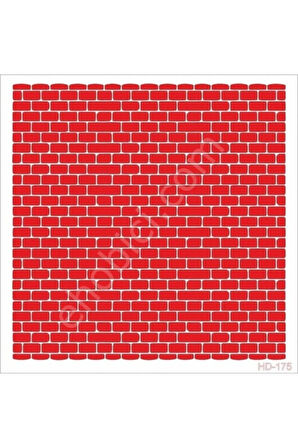 Hd175 Taş Duvar Stencil 45x45