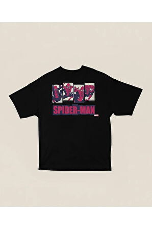 Spider-Man Karakter Baskılı Unisex Oversize Marvel Tişört