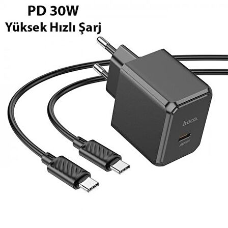 Coofbe Type-C 30 Watt Hızlı Şarj Aleti Siyah