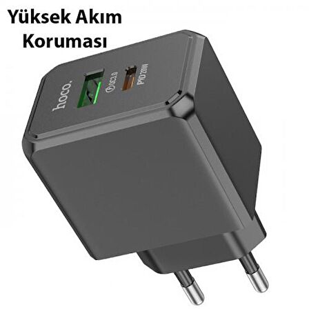 Coofbe Type-C 20 Watt Hızlı Şarj Aleti Siyah
