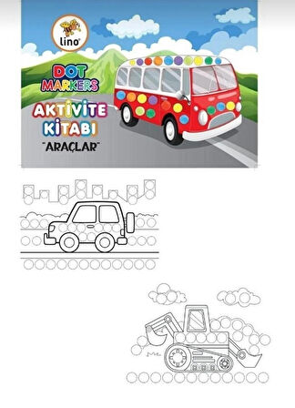 Dot Markers 6’lı Yıkanabilir Kalem ve Boya Kitabı Araçlar