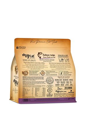 Mycat %70 Tahılsız Sterilised Somonlu Özel Tarif Kısırlaştırılmış Yetişkin Kedi Maması 2 KG