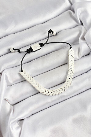 HEYF Pirinç Asansörlü Beyaz Juju Kadın Bileklik