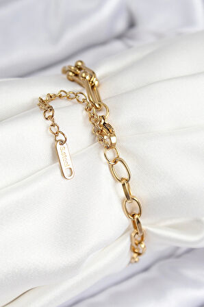 HEYF 316L Çelik Tifany Ağaç Model Gold Renk Kadın Bileklik