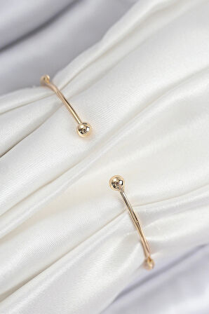 HEYF Pirinç Zirkon Taşlı Kelebek Model Gold Renk Kadın Bileklik