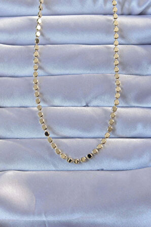 HEYF Pirinç Gold Renk Parçalı Ezme Kolye