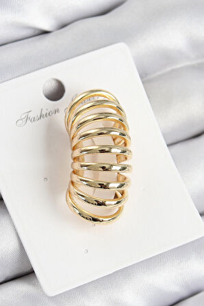 HEYF Pirinç Yay Model Gold Renk Sağ Kıkırdak Küpe