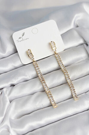 HEYF Su Yolu Baget Pirinç Kadın Küpe