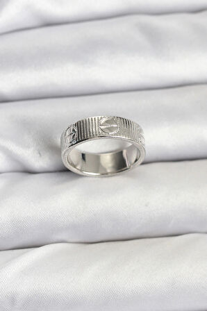 HEYF Gümüş Renk Model Kadın Yüzük