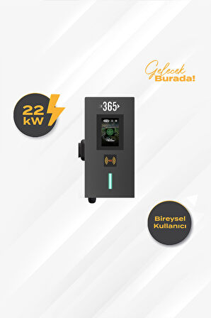 E 365 AC Mini Tip 4.3 İnç Ekranlı Tek Soketli RFID 22kW Şarj İstasyonu