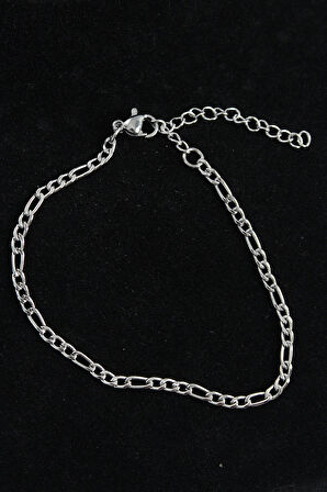 HEYF 316L Çelik Figaro Model Gümüş Renk Erkek Bileklik