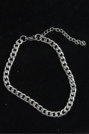 HEYF 316L Çelik Klasik Model Gümüş Renk Erkek Bileklik