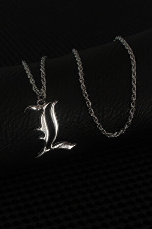 HEYF Gümüş Renk L Harf Erkek Kolye