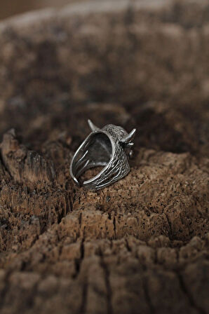 HEYF Ayarlanabilir Bufalo Tasarımlı Erkek Yüzük