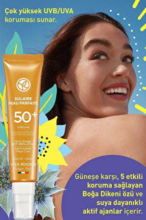 Spf 50 Yüksek Korumalı Parlama Ve Leke Karşıtı Yüz Güneş Kremi / LaRochePosay Jel Hediyeli