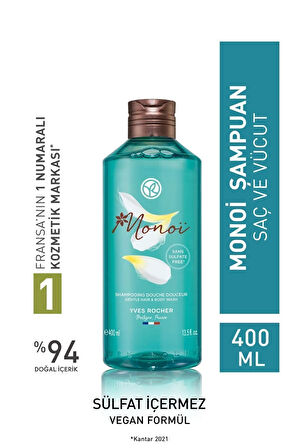 Monoi Saç Ve Vücut Şampuanı 400 Ml + Isana Men Duş Jeli 3 in 1 Fresh 300 ml