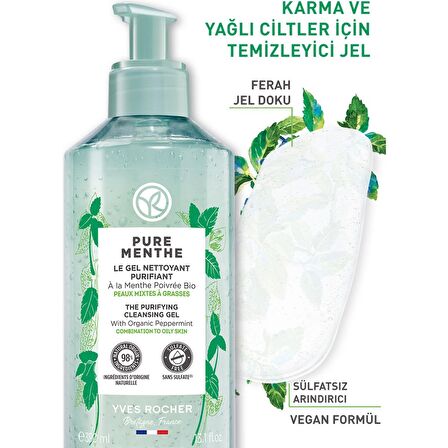 Yves Rocher Karma Ve Yağlı Ciltler Için Pure Menthe Prebiyotik Yüz Yıkama Jeli-390 ml 16254