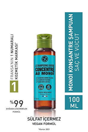 Monoi Konsantre Saç Ve Vücut Şampuanı-100ml + Isana Men Duş Jeli 3 in 1 Fresh 300 ml