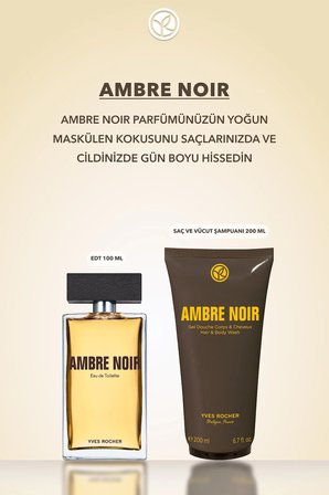 Yves Rocher Saç ve Vücut Şampuanı-Ambre Noir- Erkek-200ml