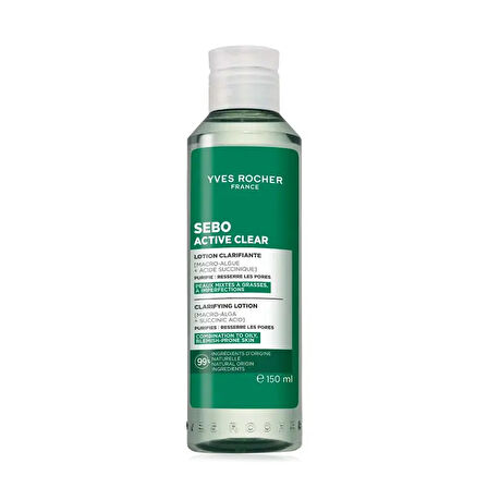 Yves Rocher Sebo Active Clear Arındırıcı Gözenek sıkılaştırıcı Tonik 150 ml