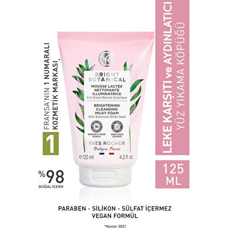 Yves Rocher Leke Ve Kırışık Karşıtı Bitkisel Bakım Bright Botanical - Yüz Yıkama Köpüğü-125ml 44851