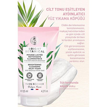 Yves Rocher Leke Ve Kırışık Karşıtı Bitkisel Bakım Bright Botanical - Yüz Yıkama Köpüğü-125ml 44851