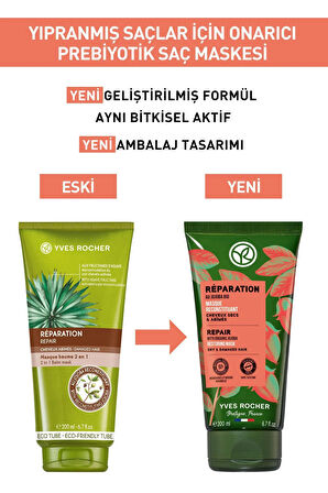 Yves Rocher Yıpranmış Saçlar Için (reparation) Onarıcı Prebiyotik Saç Maskesi - Vegan-200 Ml